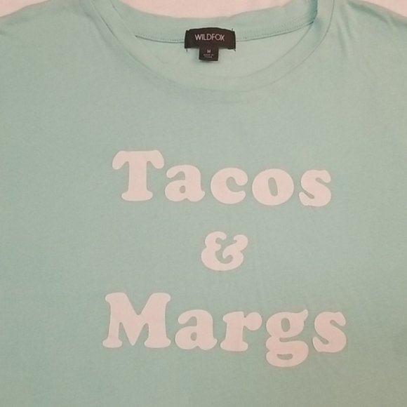 Wildfox Tacos & Margs Happy Hour KeKe Tee Shirt - Picture 2 of 5